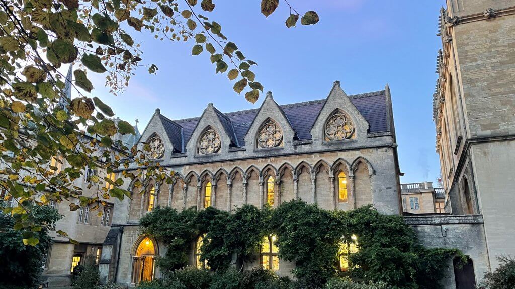 Exeter College Library sunset